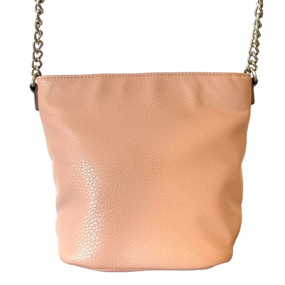 CLASSY Anne Klein Salmon/Pink Crossbody/ Shoulder Bucket Bag Adjustable Strap - Picture 13 of 16